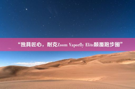 “独具匠心，耐克Zoom Vaporfly Elite颠覆跑步圈”