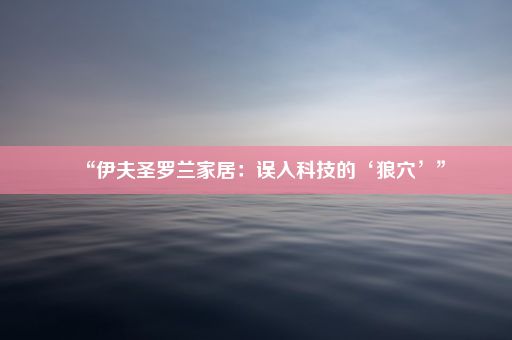 “伊夫圣罗兰家居：误入科技的‘狼穴’”