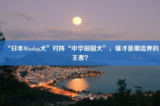 “日本Mindup犬”对阵“中华田园犬”，谁才是潮流界的王者？