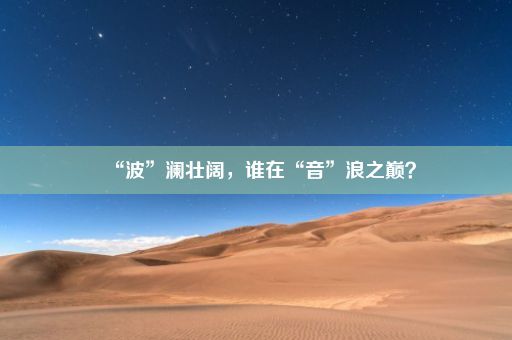 “波”澜壮阔，谁在“音”浪之巅？