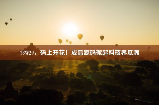 78W29，码上开花！成品源码掀起科技界瓜潮