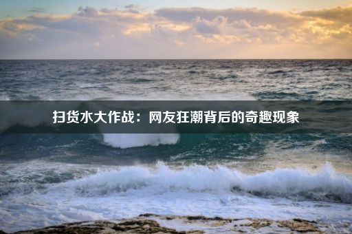 扫货水大作战：网友狂潮背后的奇趣现象