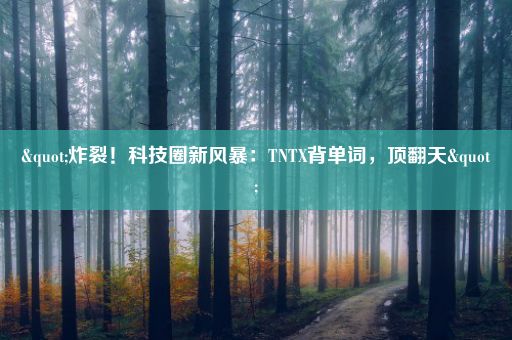 "炸裂！科技圈新风暴：TNTX背单词，顶翻天"