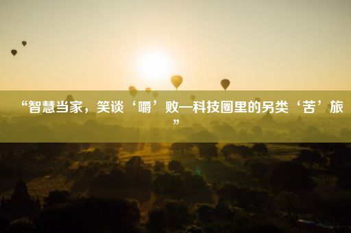 “智慧当家，笑谈‘嚼’败—科技圈里的另类‘苦’旅”