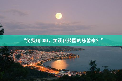 “免费用CRM，笑谈科技圈的慈善家？”