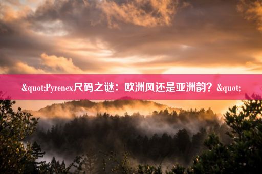 "Pyrenex尺码之谜：欧洲风还是亚洲韵？"