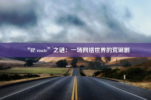 “IP route”之谜：一场网络世界的荒诞剧