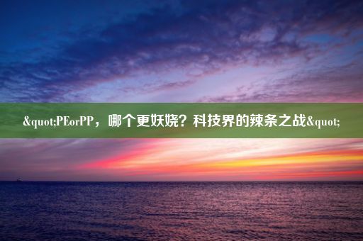 "PEorPP，哪个更妖娆？科技界的辣条之战"