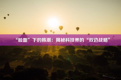 “脸面”下的韩潮：揭秘科技界的“双边战略”