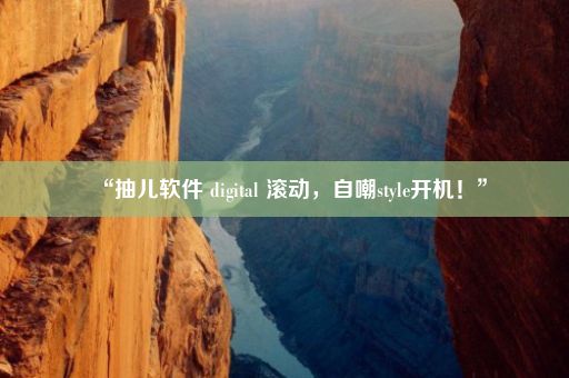 “抽儿软件 digital 滚动，自嘲style开机！”