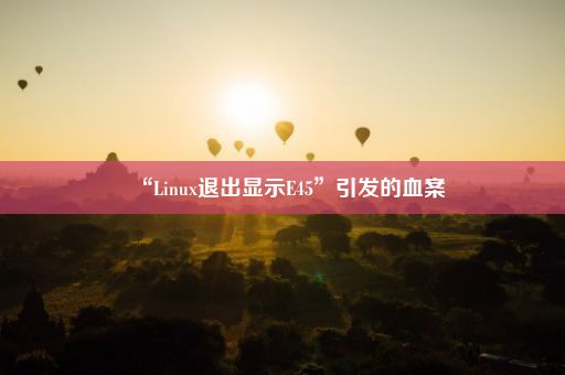 “Linux退出显示E45”引发的血案