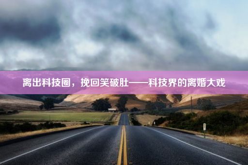 离出科技圈，挽回笑破肚——科技界的离婚大戏