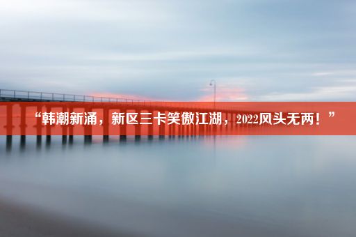 “韩潮新涌，新区三卡笑傲江湖，2022风头无两！”