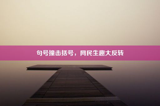 句号撞击括号，网民生趣大反转