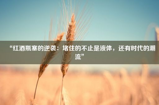 “红酒瓶塞的逆袭：堵住的不止是液体，还有时代的潮流”