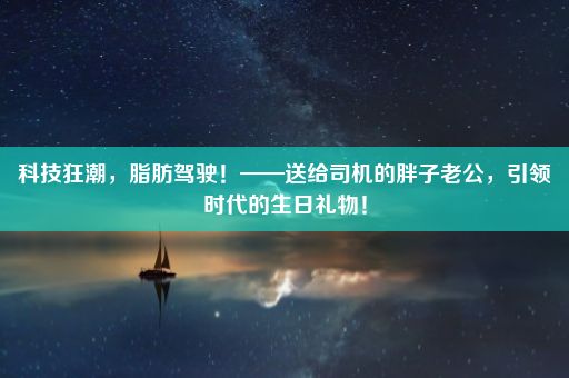 科技狂潮，脂肪驾驶！——送给司机的胖子老公，引领时代的生日礼物！