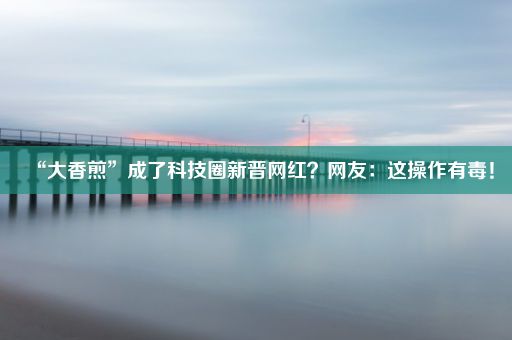 “大香煎”成了科技圈新晋网红？网友：这操作有毒！