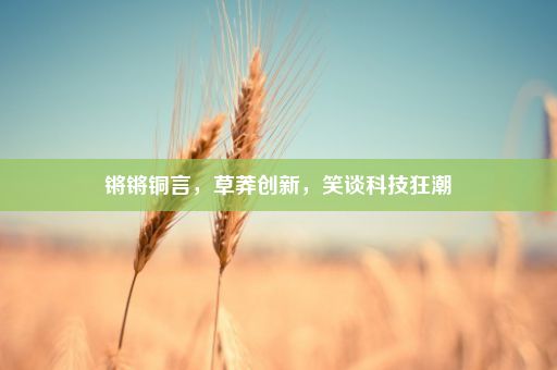 锵锵铜言，草莽创新，笑谈科技狂潮