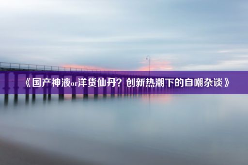 《国产神液or洋货仙丹？创新热潮下的自嘲杂谈》