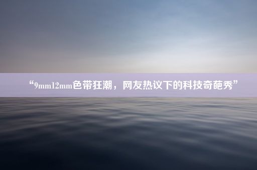 “9mm12mm色带狂潮，网友热议下的科技奇葩秀”