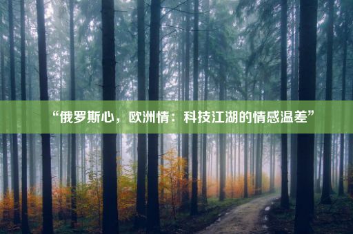 “俄罗斯心，欧洲情：科技江湖的情感温差”