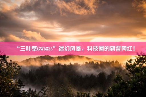 “三叶草GW6835”迷幻风暴，科技圈的新晋网红！