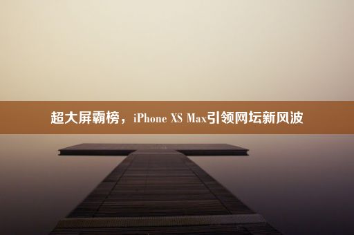 超大屏霸榜，iPhone XS Max引领网坛新风波