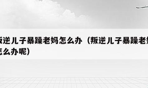 叛逆儿智斗“火山妈”：科技时代的匠心独运