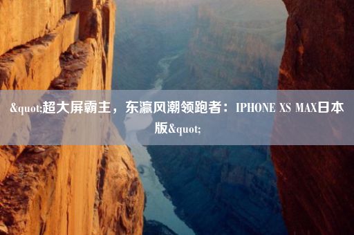 "超大屏霸主，东瀛风潮领跑者：IPHONE XS MAX日本版"