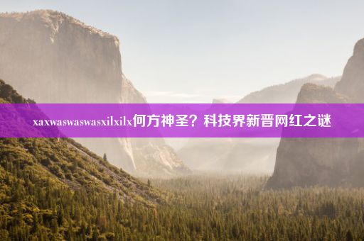 xaxwaswaswasxilxilx何方神圣？科技界新晋网红之谜