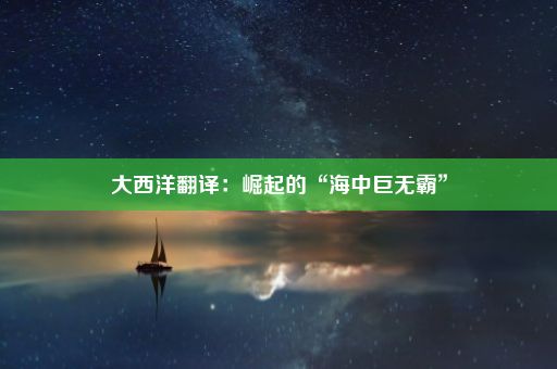 大西洋翻译：崛起的“海中巨无霸”