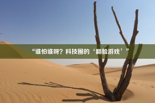 “谁怕谁呀？科技圈的‘翻脸游戏’”