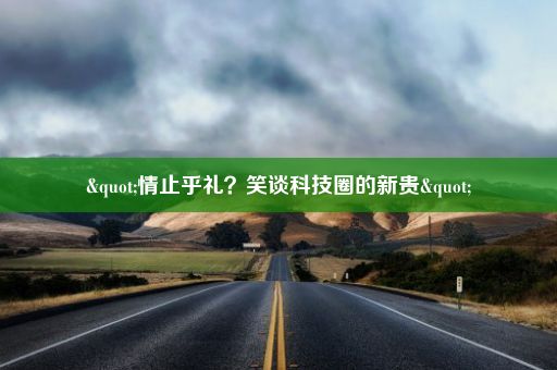 "情止乎礼？笑谈科技圈的新贵"