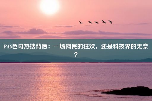 PA6色母热搜背后：一场网民的狂欢，还是科技界的无奈？