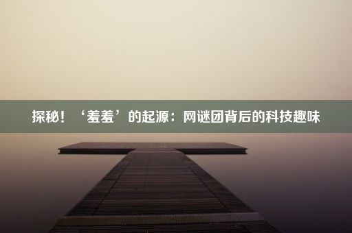 探秘！‘羞羞’的起源：网谜团背后的科技趣味