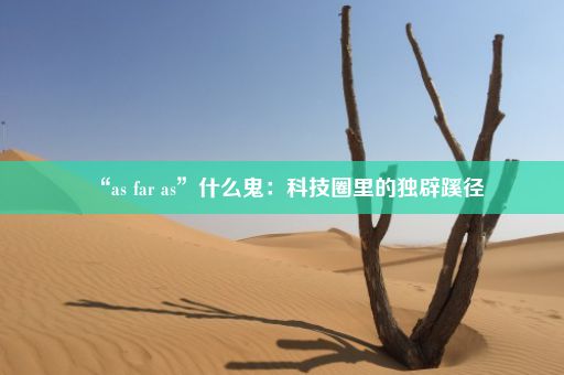 “as far as”什么鬼：科技圈里的独辟蹊径