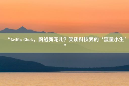 “Griffin Gluck，网络新宠儿？笑谈科技界的‘流量小生’”