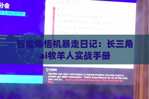 智能体悟机暴走日记：长三角ai牧羊人实战手册